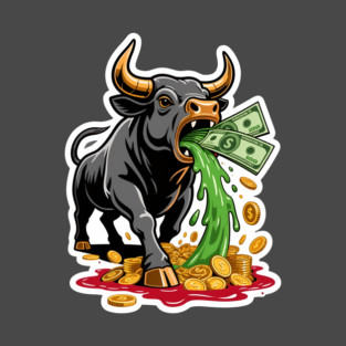 Bull Market Meltdown Money Vomit T-Shirt t-shirt