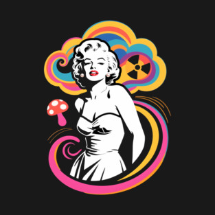 Psychedelic Pinup Bombshell Retro Pop Art T-Shirt t-shirt