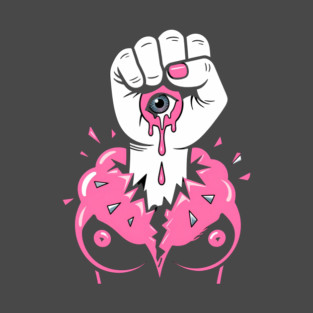 Surreal Dripping Eye Fist - Abstract Pop Art & Body Horror Graphic T-Shirt t-shirt