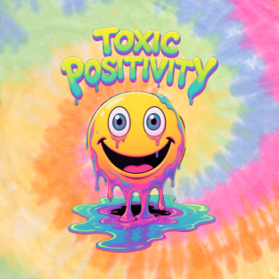 Melting Smiley Face - Toxic Positivity Trippy Neon Slime Graphic T-Shirt t-shirt